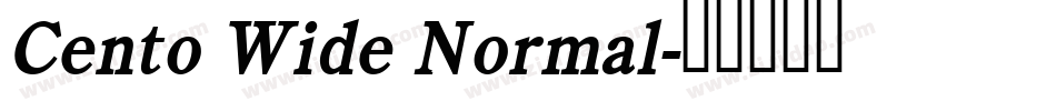 Cento Wide Normal字体转换